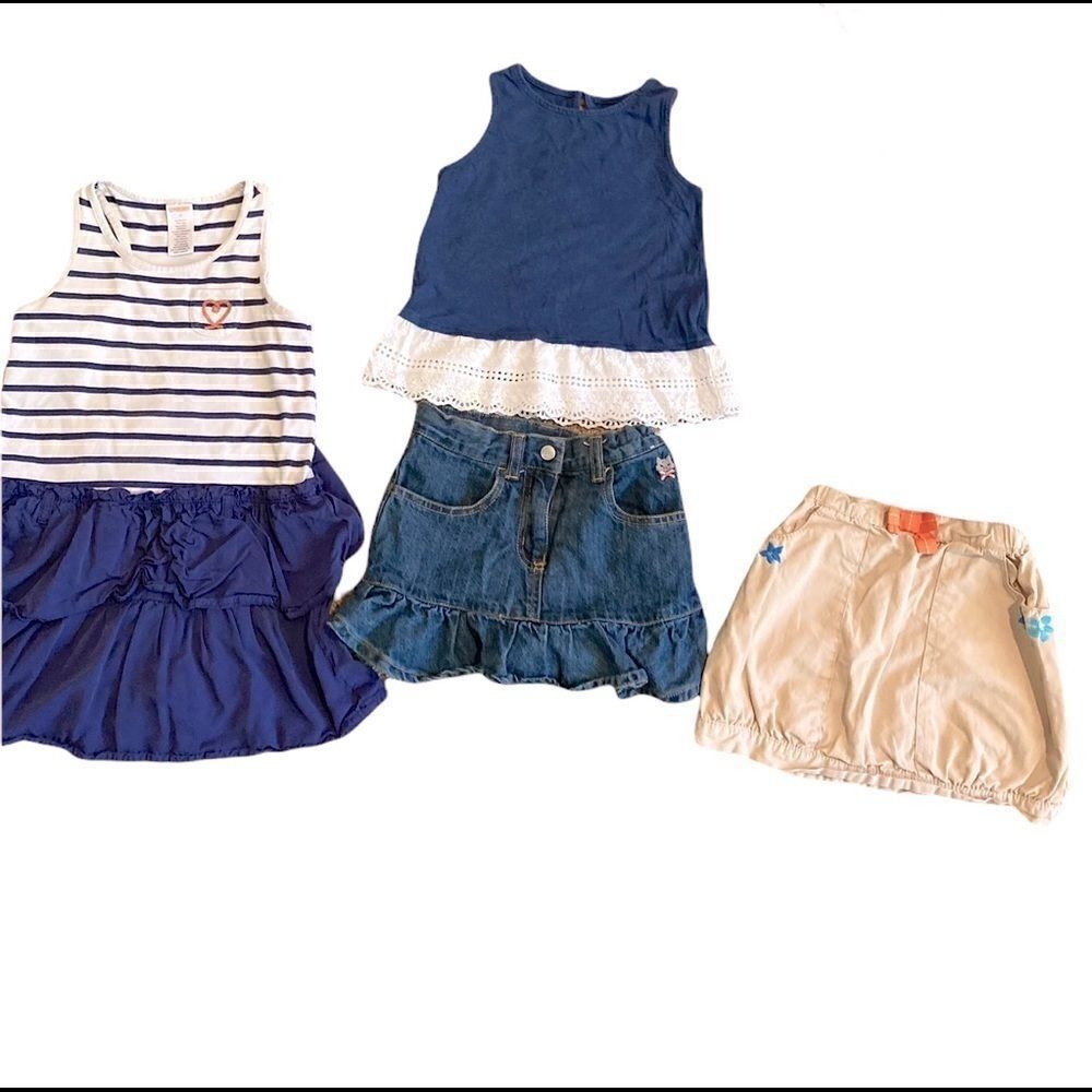 Lot of 4 Gymboree and GAP Skirts and Dress Size 5